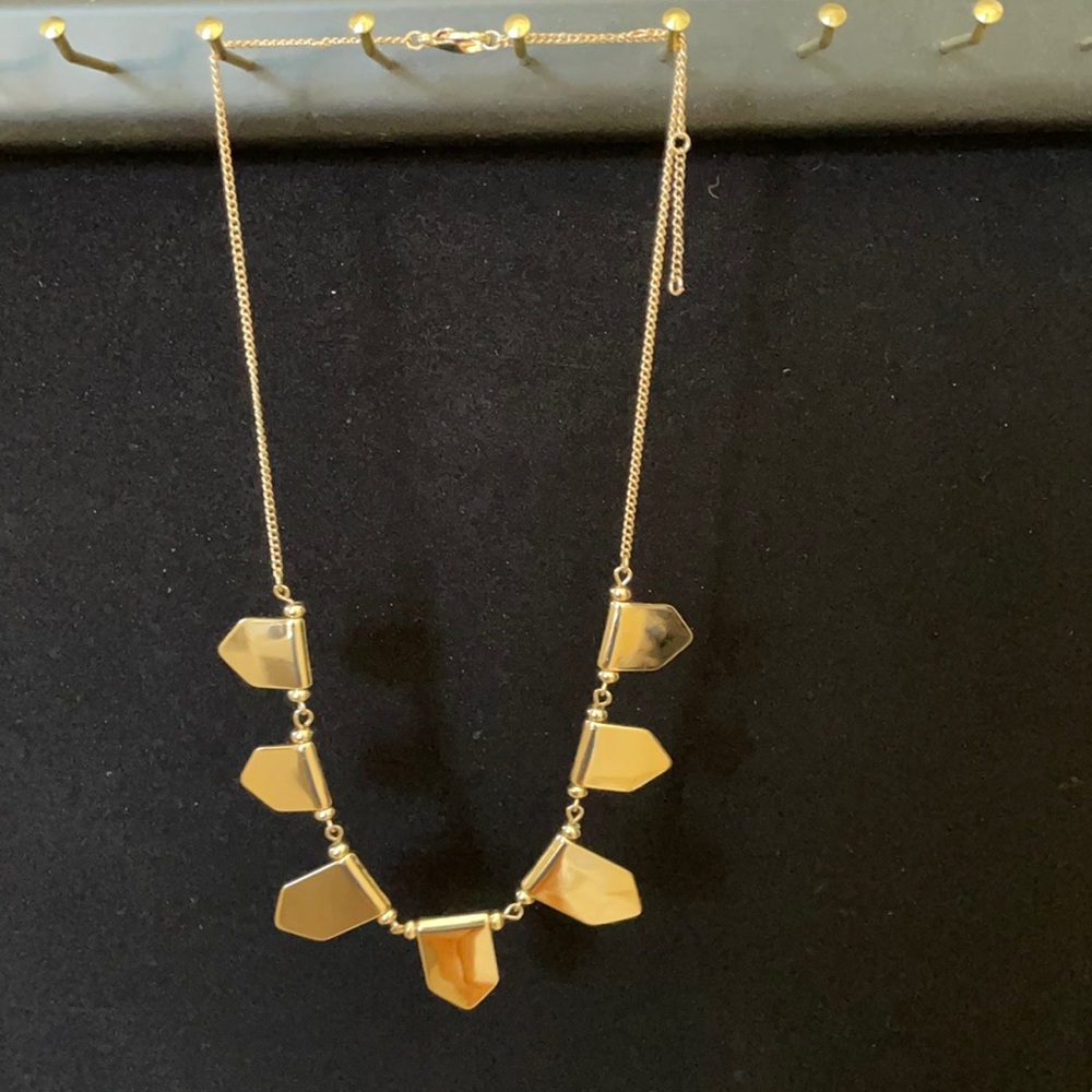 Gold tone statement necklace